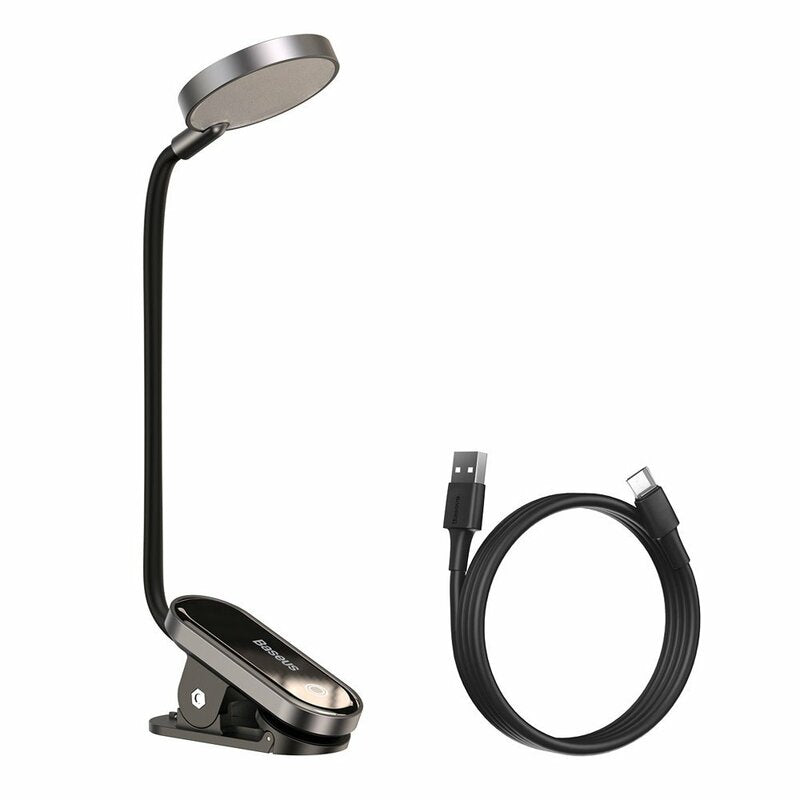 Φορητό LED Φωτιστικό Baseus Comfort Reading Mini Clip, Γκρι DGRAD-0G