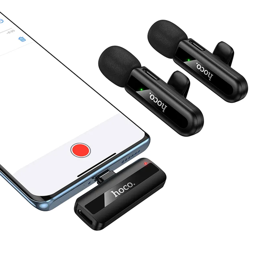 Lavaliera HOCO L20A, USB-C / Lightning, Σετ 2 τεμαχίων, Μαύρη