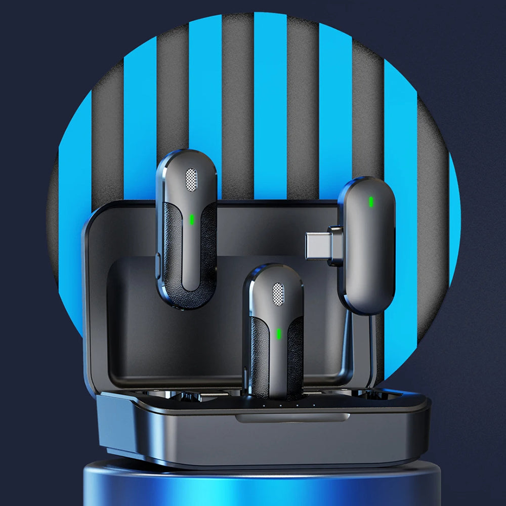 Lavaliera Yesido KR17, USB-C, Σετ 2 τεμαχίων, Μαύρη