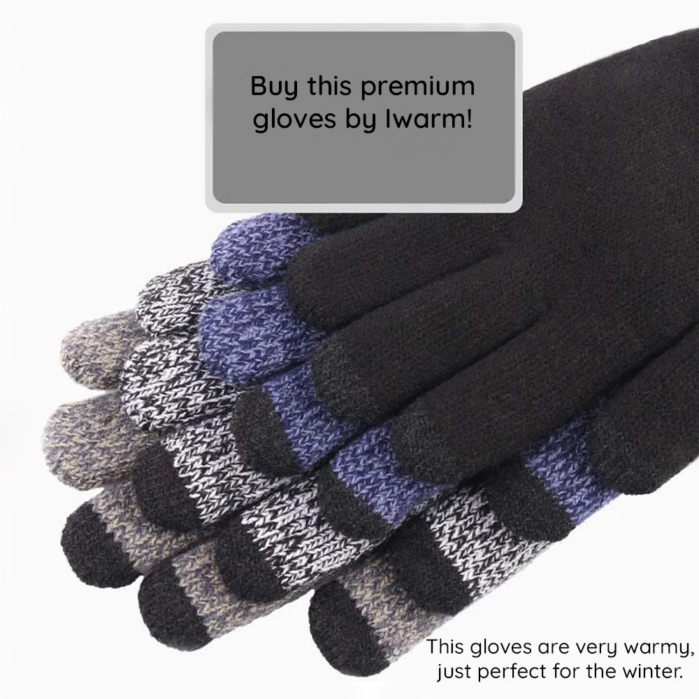 Χειμερινά Αδιάβροχα Γάντια Iwarm ST0018, Μέγεθος 23εκ, Μαύρο Γκρι