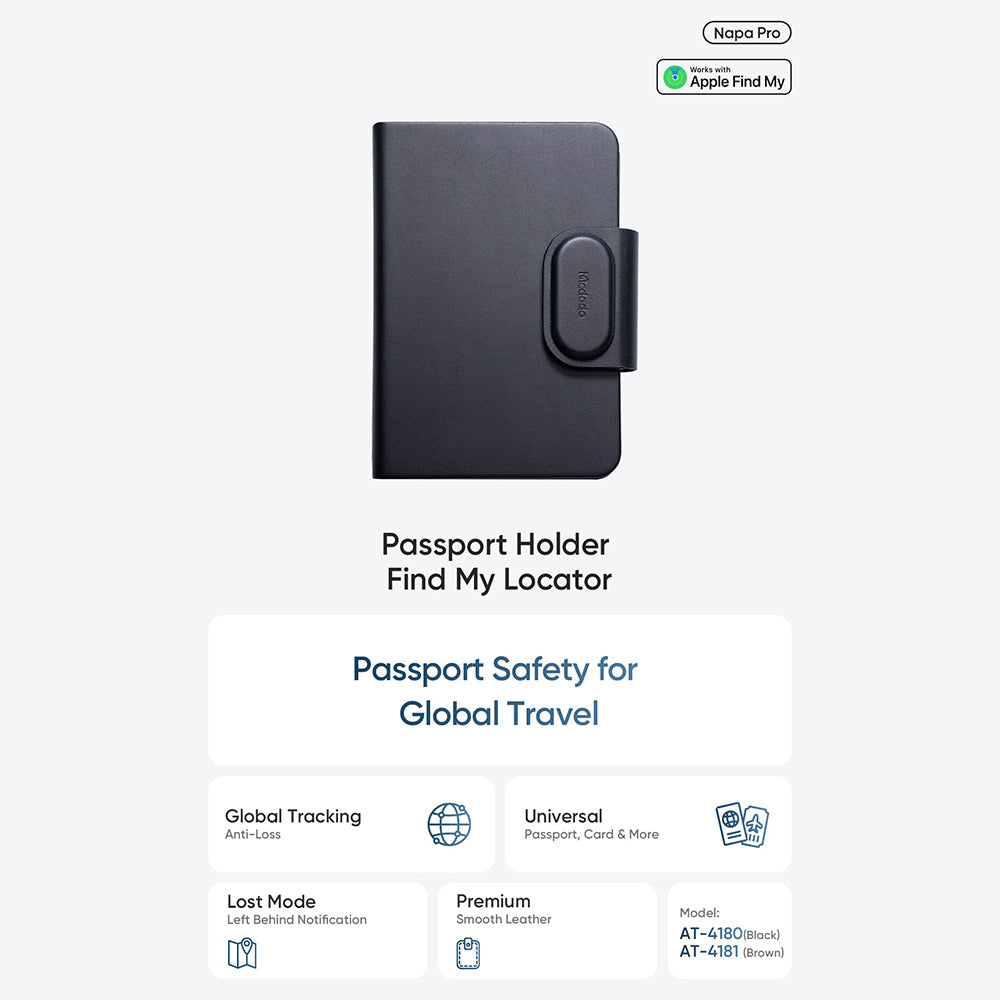 Mcdodo SmartTag Passport Napa Pro AT-4180 για iOS Series, Μαύρο