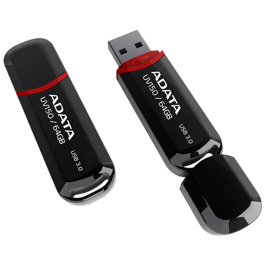 Εξωτερική μνήμη USB-A 3.2 Adata UV150, 64Gb AUV150-64G-RBK