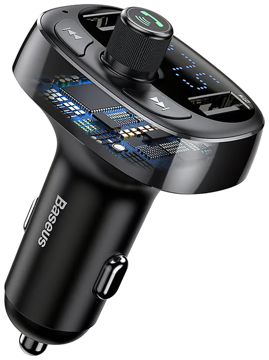 Baseus S-09 Διαμορφωτής FM Bluetooth, 2 x USB-A - 1 x microSD