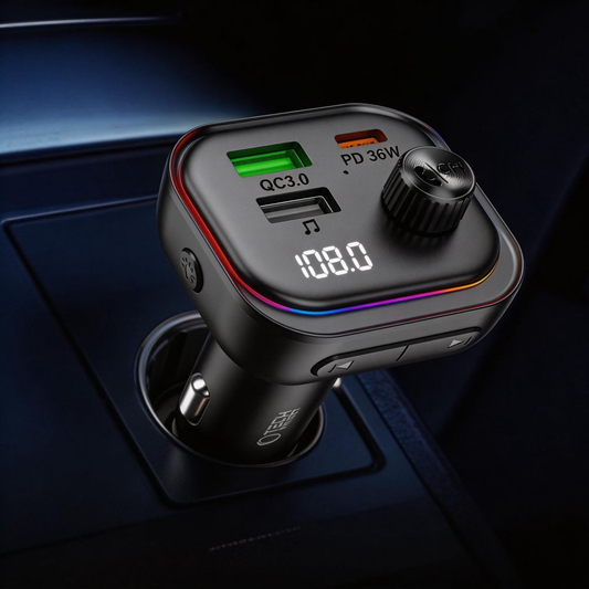 Μονάδα FM Bluetooth Tech-Protect CC07, 2 x USB-A - 1 x USB-C