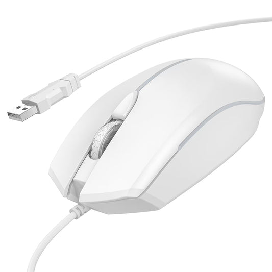 Wired USB Gaming Mouse HOCO GM37, RGB, 2400DPI, White