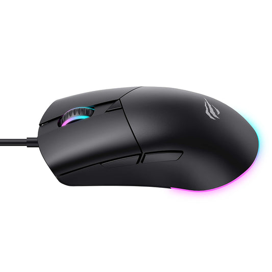 Mouse Gaming Wired USB HAVIT MS1038, RGB, 1200DPI - 7200DPI, 1.6m, Μαύρο