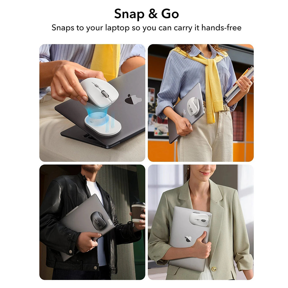 Ασύρματο Ποντίκι ESR MagMouse, 800DPI - 4800DPI, BT / Wi-Fi, Μαύρο