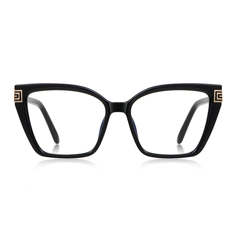 Techsuit 2260 Women's Computer Glasses, Anti-Blue Light, Black Gold