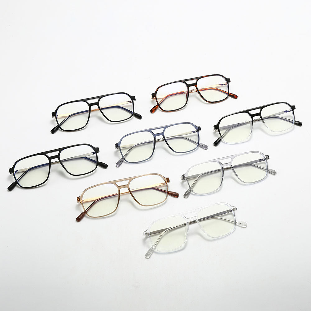 Unisex Techsuit 83092 Computer Glasses, Anti-Blue Light, Black Silver