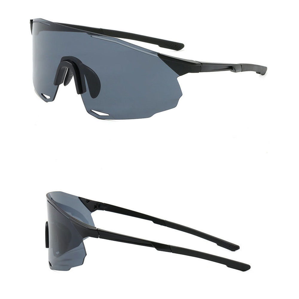 Unisex Techsuit 8853 Cycling Glasses, Black Silver