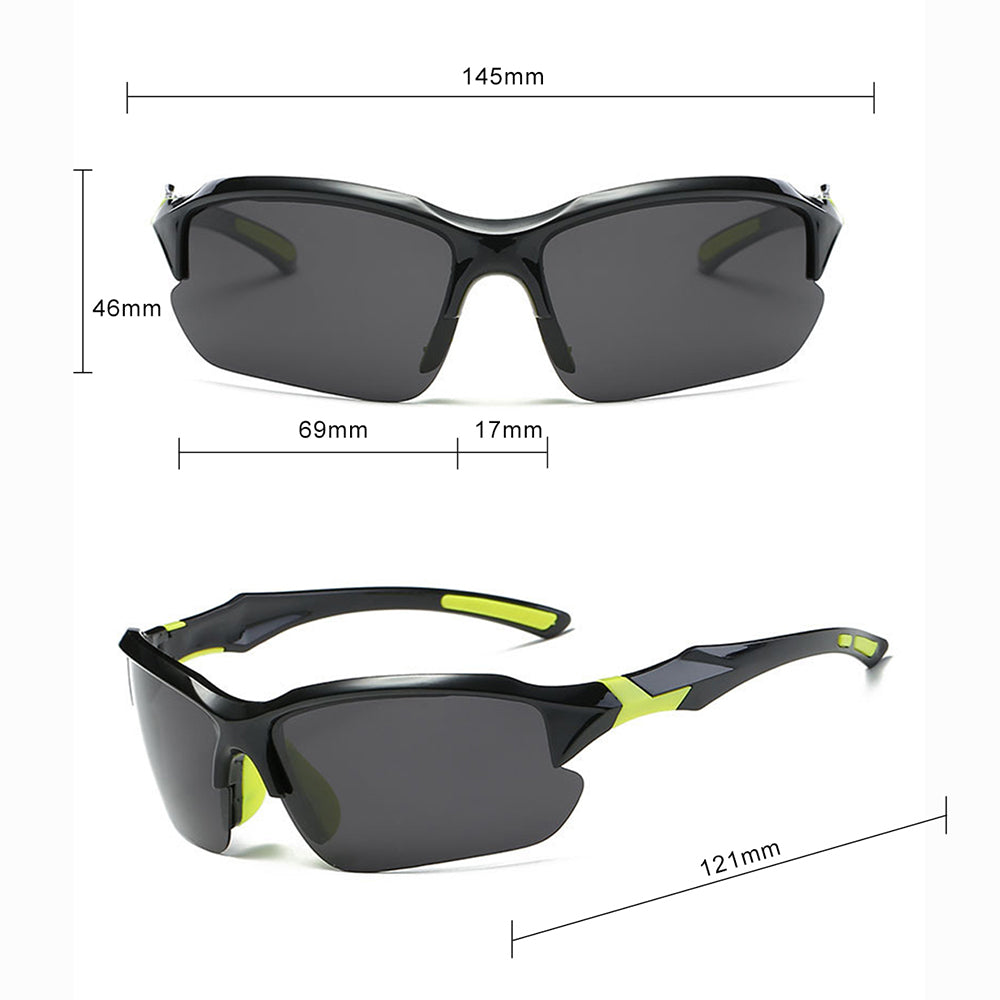 Unisex Techsuit 9301 Cycling Glasses, UV Protection, Black Blue