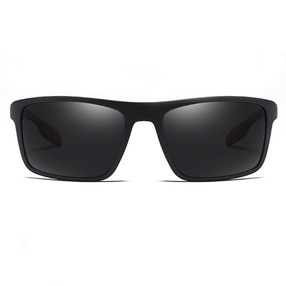 Men's Techsuit TR90 Sunglasses (MM101), Polarized, UV Protection, Matte Black Red