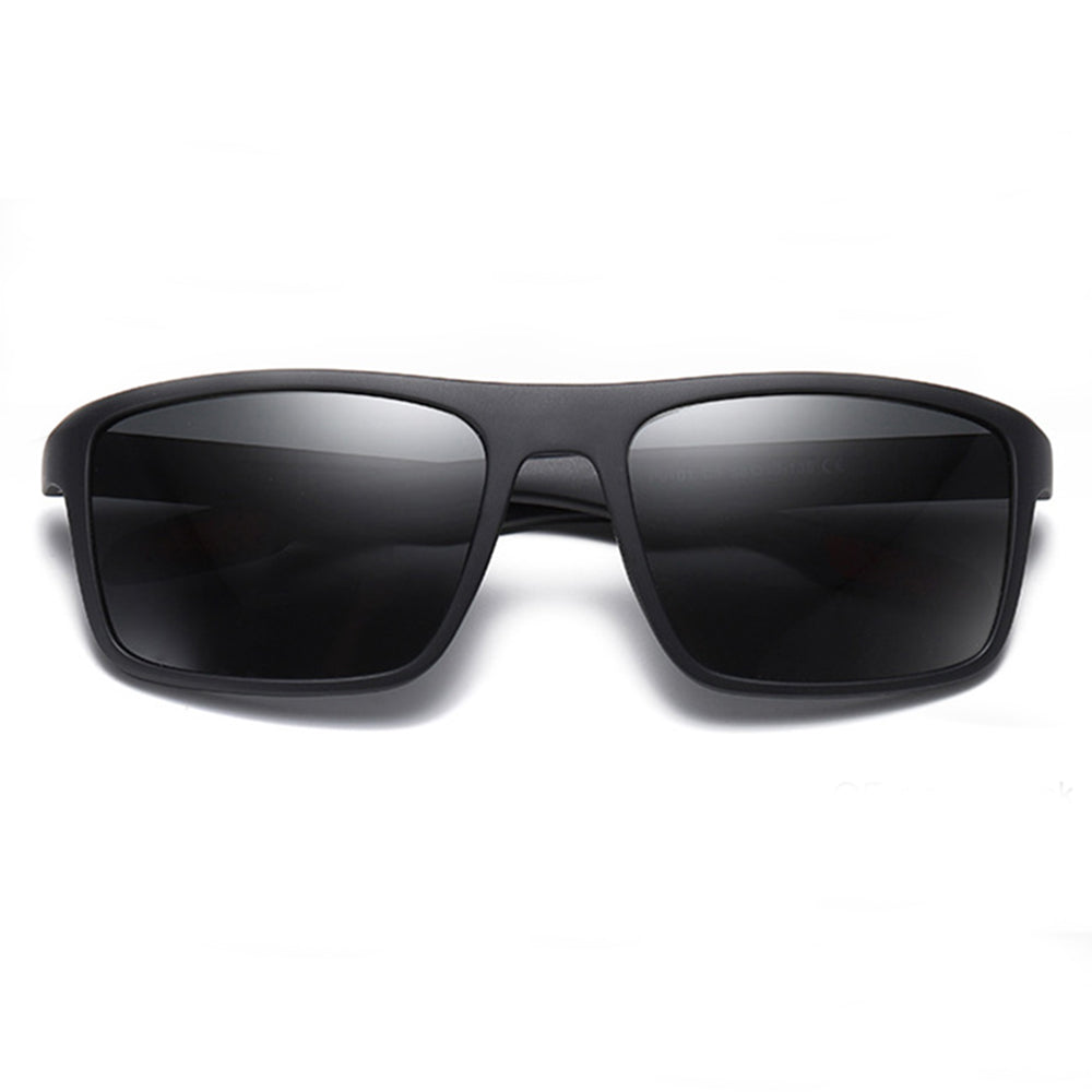 Men's Techsuit TR90 Sunglasses (MM101), Polarized, UV Protection, Matte Black Red