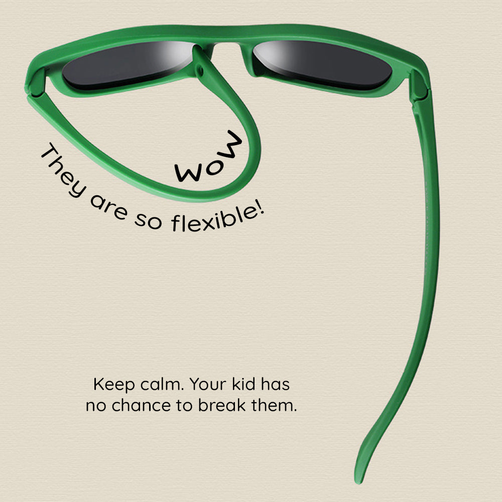Techsuit Kids Sunglasses 8351-C27, Polarized, Green