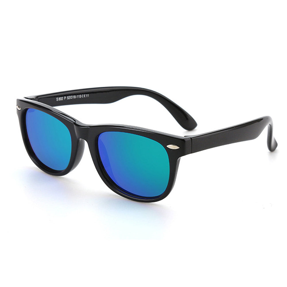 Techsuit D802 Kids Sunglasses, Polarized, UV Protection, Red Black Green