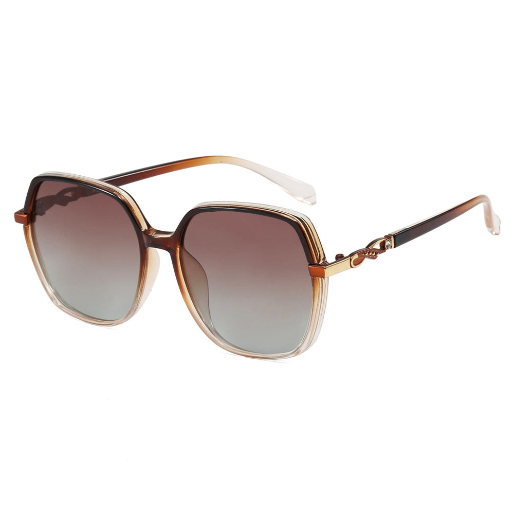 Techsuit 5223 Women's Sunglasses, Polarized, UV Protection, Brown