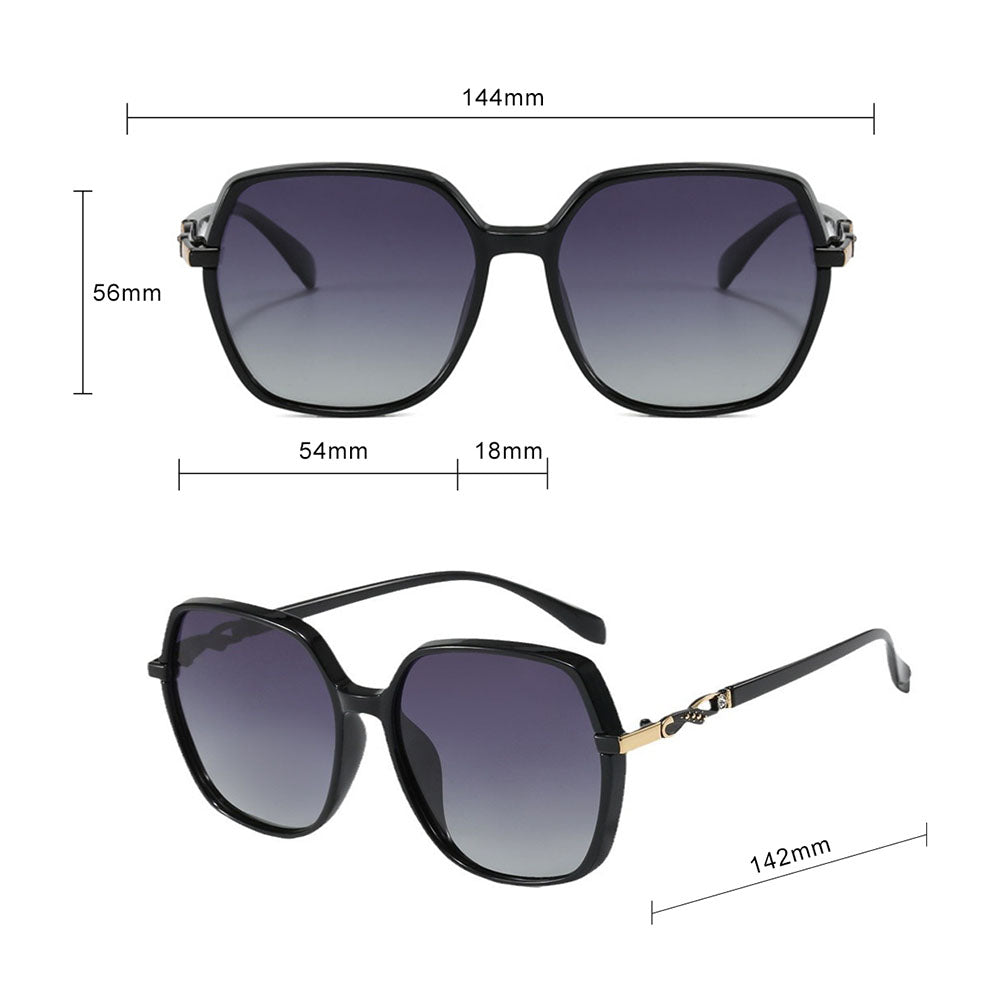Techsuit 5223 Women's Sunglasses, Polarized, UV Protection, Brown