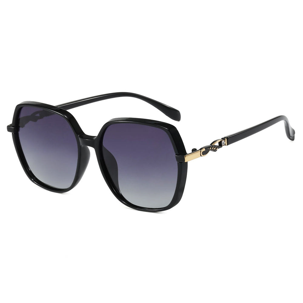 Techsuit 5223 Women's Sunglasses, Polarized, UV Protection, Black