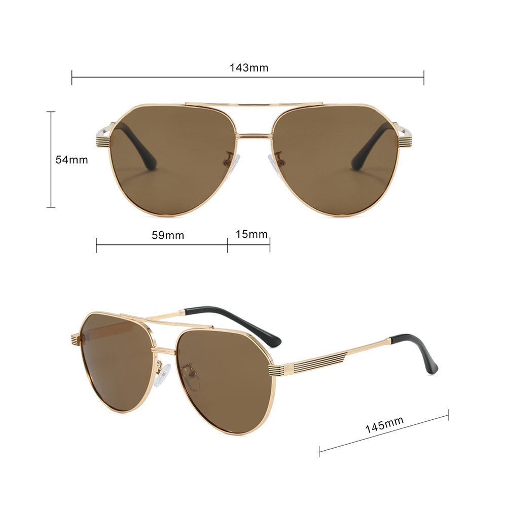 Unisex Techsuit 8622 Sunglasses, Polarized, UV Protection, Gold