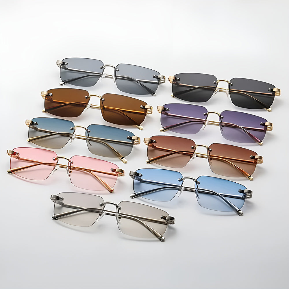 Unisex Techsuit S098 Sunglasses, Gold Purple