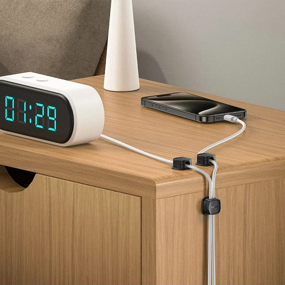 Διοργανωτής Καλωδίων Baseus Lite Magnetic, Σετ 3 Τεμαχίων, Λευκό B01331106211-00