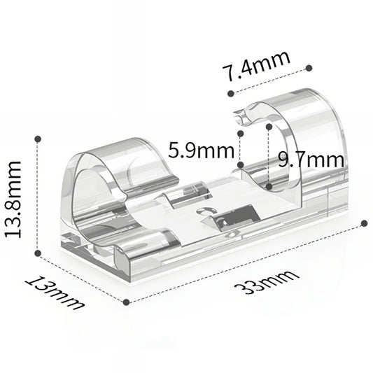 Οργανωτής Καλωδίων CableCreation CT1001, Σετ 50 τεμάχια, Διαφανές