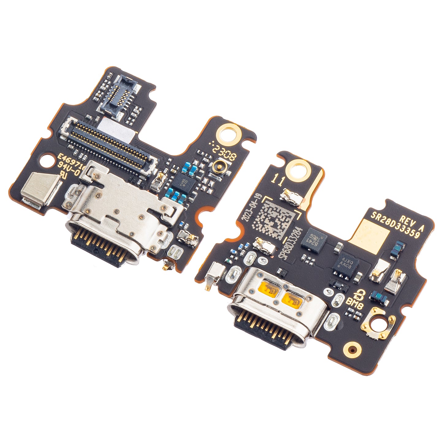 Board with Charging Connector - Microphone Motorola Edge 30, Service Pack 5P68C20589