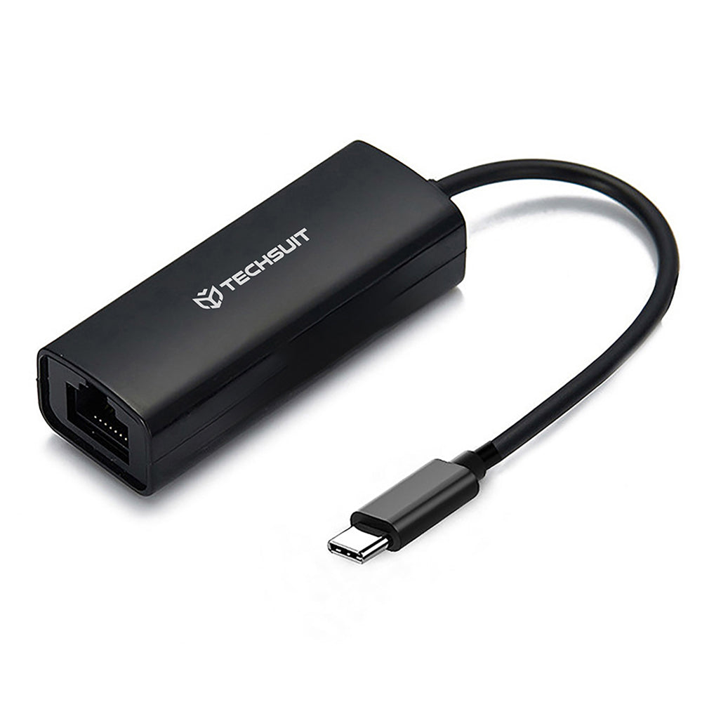 Κάρτα Δικτύου Techsuit AC20, RJ45, USB-C, Μαύρη