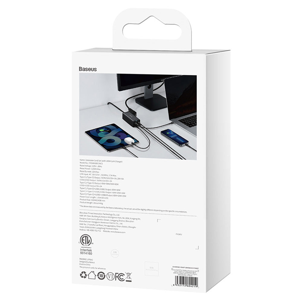Πολύπριζο Baseus PowerCombo US, 1 x Πρίζα, Μαύρο PSZM000201