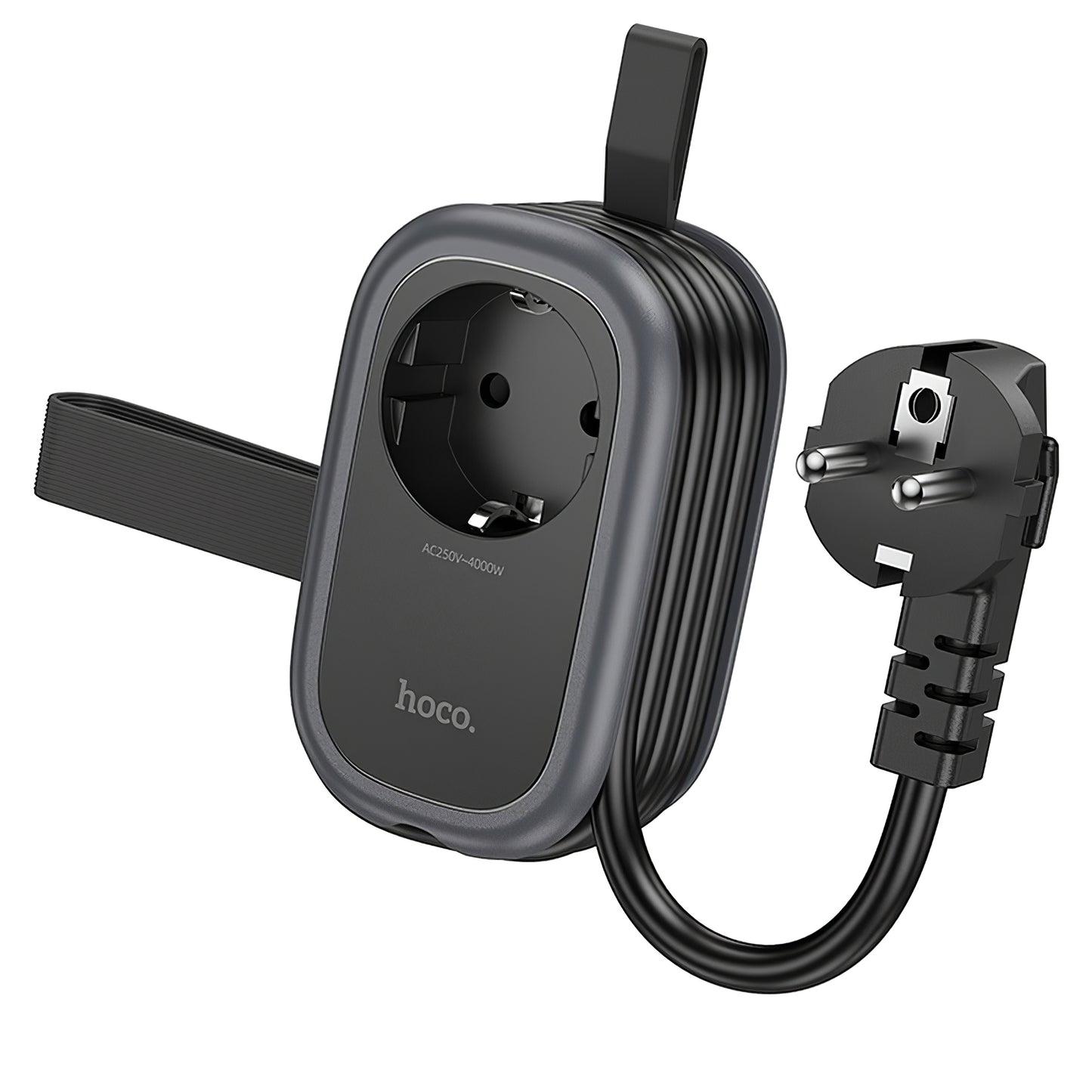 Network Charger HOCO NS6, 2 x USB-A - 1 x USB-C - 1 x Schuko, Black