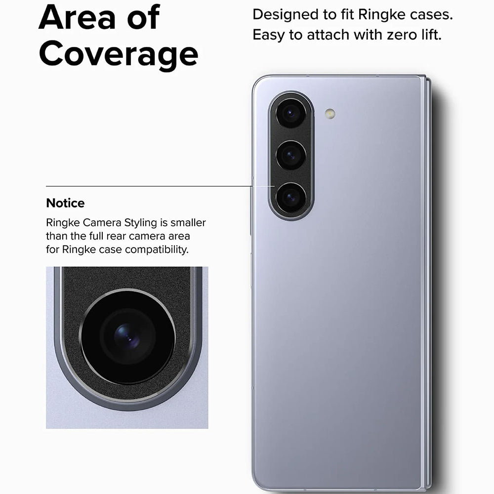 Πλαίσιο προστασίας Κάμερας Πίσω Ringke Styling για Samsung Galaxy Z Fold5 F946, Αλουμίνιο, Μαύρο