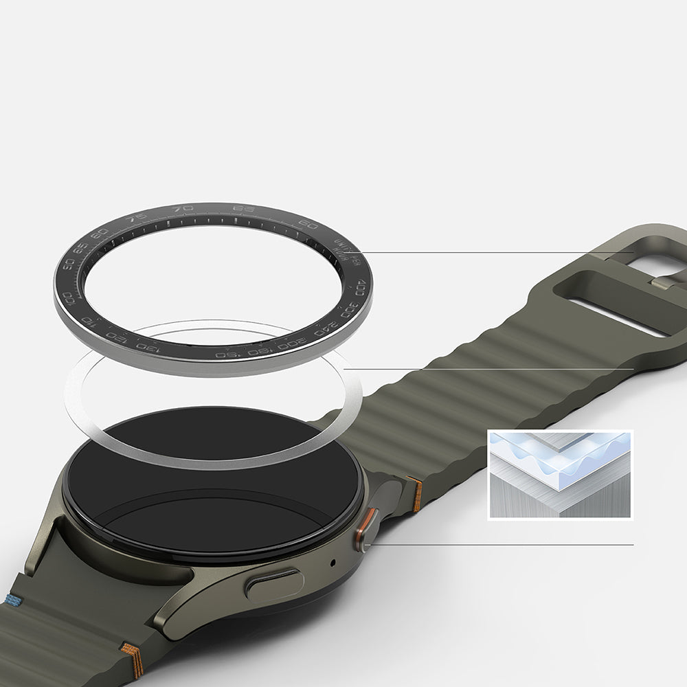 Πλαίσιο Προστασίας Ringke Premium Styling για Samsung Galaxy Watch7 40mm, Μοντέλο 1, Μαύρο
