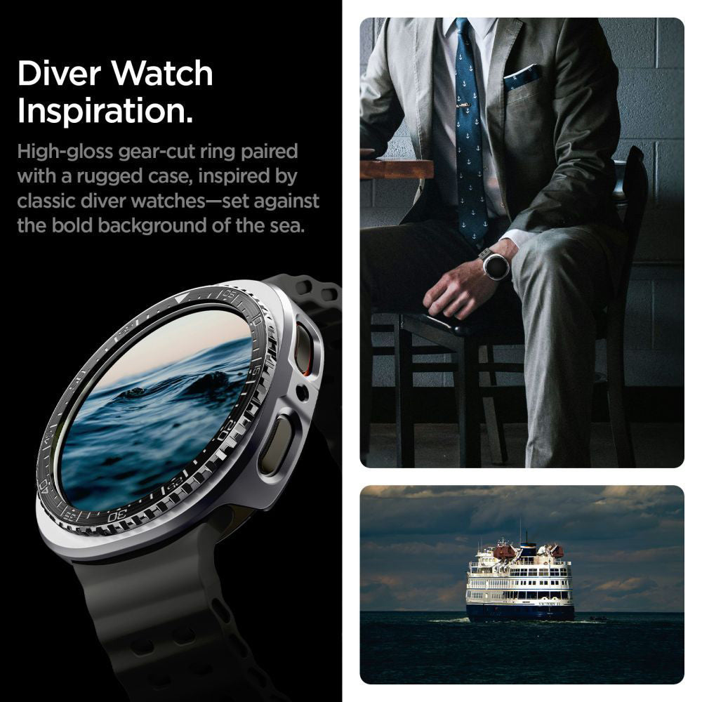 Πλαίσιο Προστασίας Spigen Tune Pro Diver για Samsung Galaxy Watch8 44mm, Μαύρο