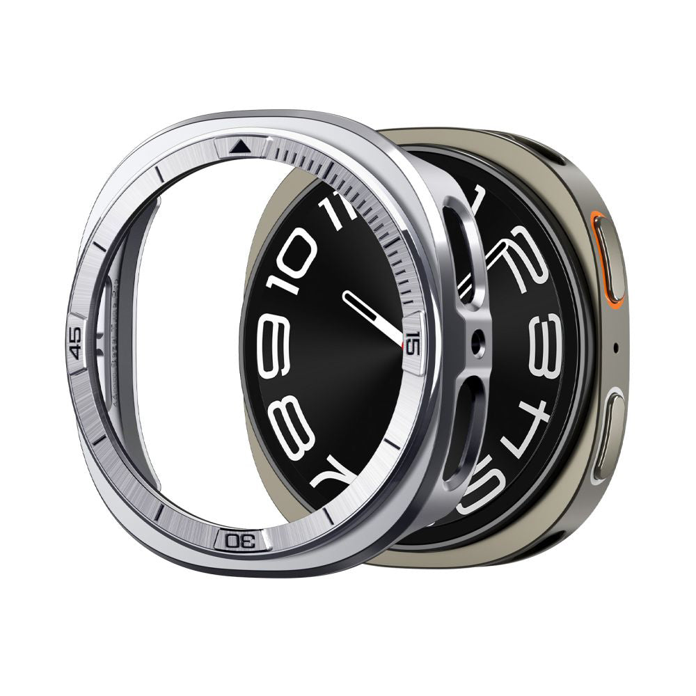 Spigen Tune Pro Pilot Protection Frame for Samsung Galaxy Watch8 44mm, Silver