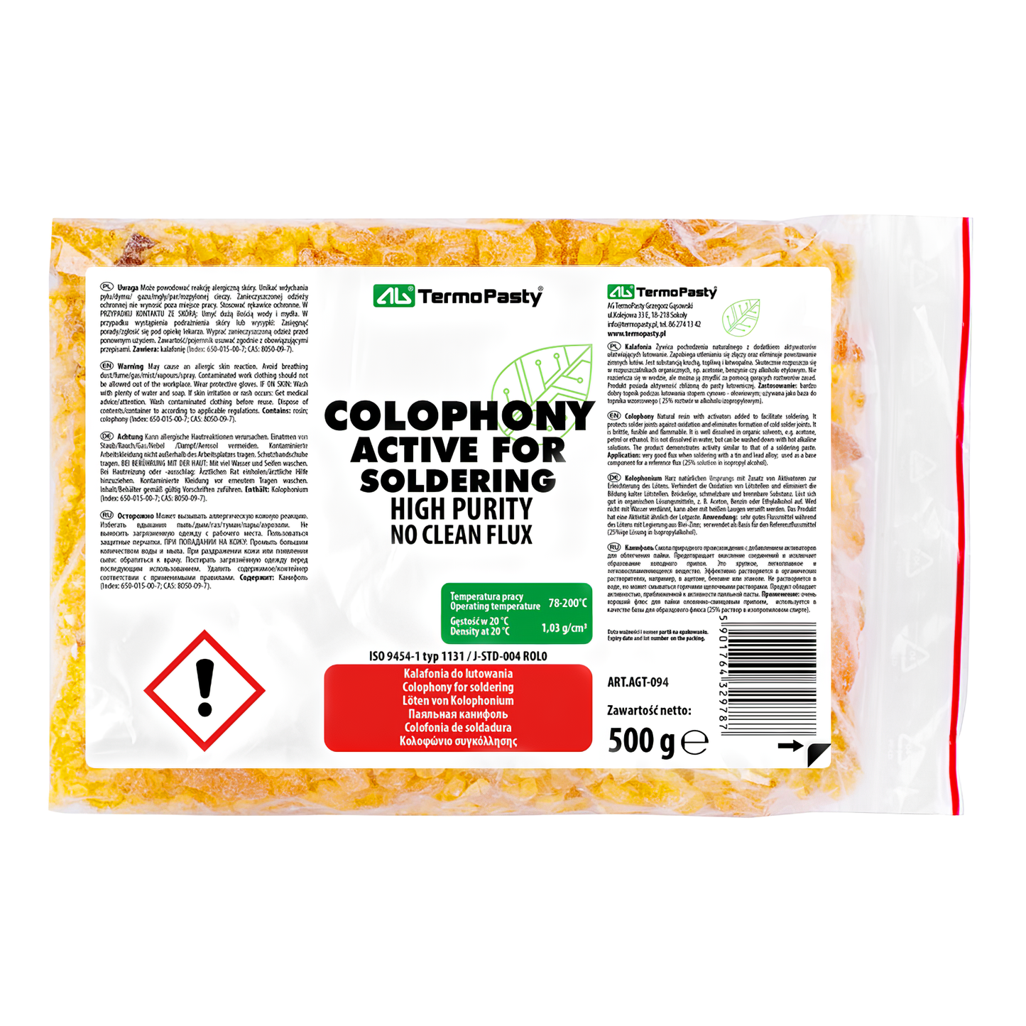 Rosin Flux Colophony AG Termopasty, 500g ART.AGT-094