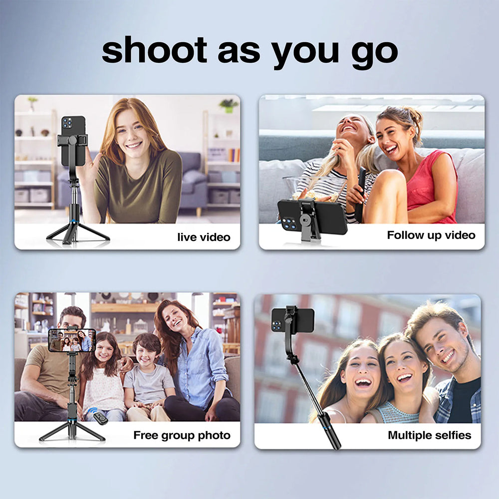 Selfie Stick Bluetooth Techsuit C01, Universal, Μαύρο