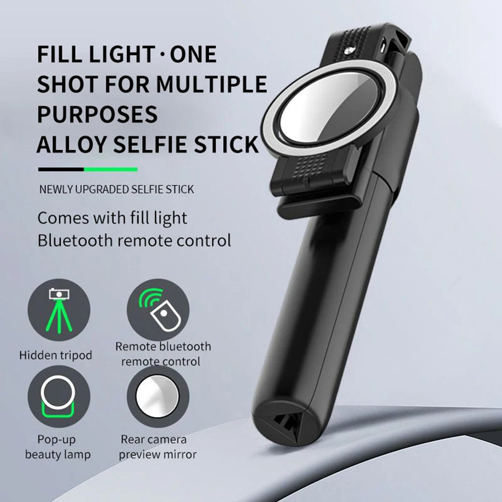 Selfie Stick Bluetooth Techsuit K13, Παγκόσμιος, Μαύρο