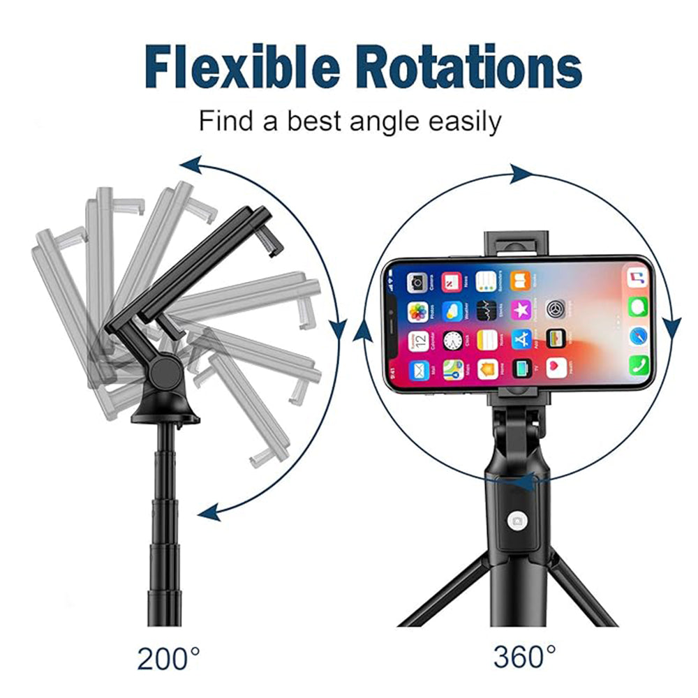 Selfie Stick Bluetooth Techsuit K22, Παγκόσμιος, Μαύρο