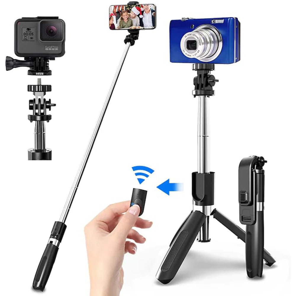 Selfie Stick Bluetooth Techsuit L02, Παγκόσμιος, Μαύρο