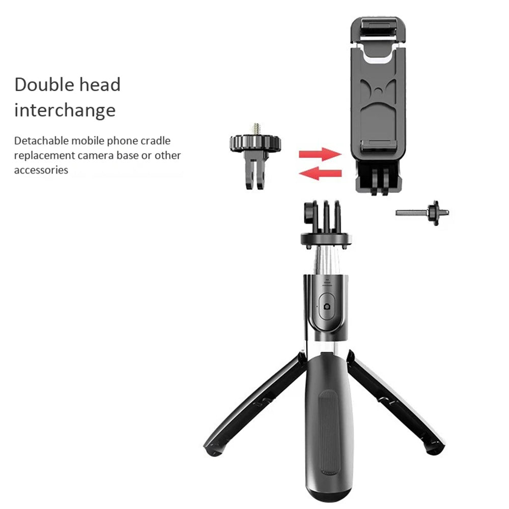 Selfie Stick Bluetooth Techsuit L02, Παγκόσμιος, Μαύρο