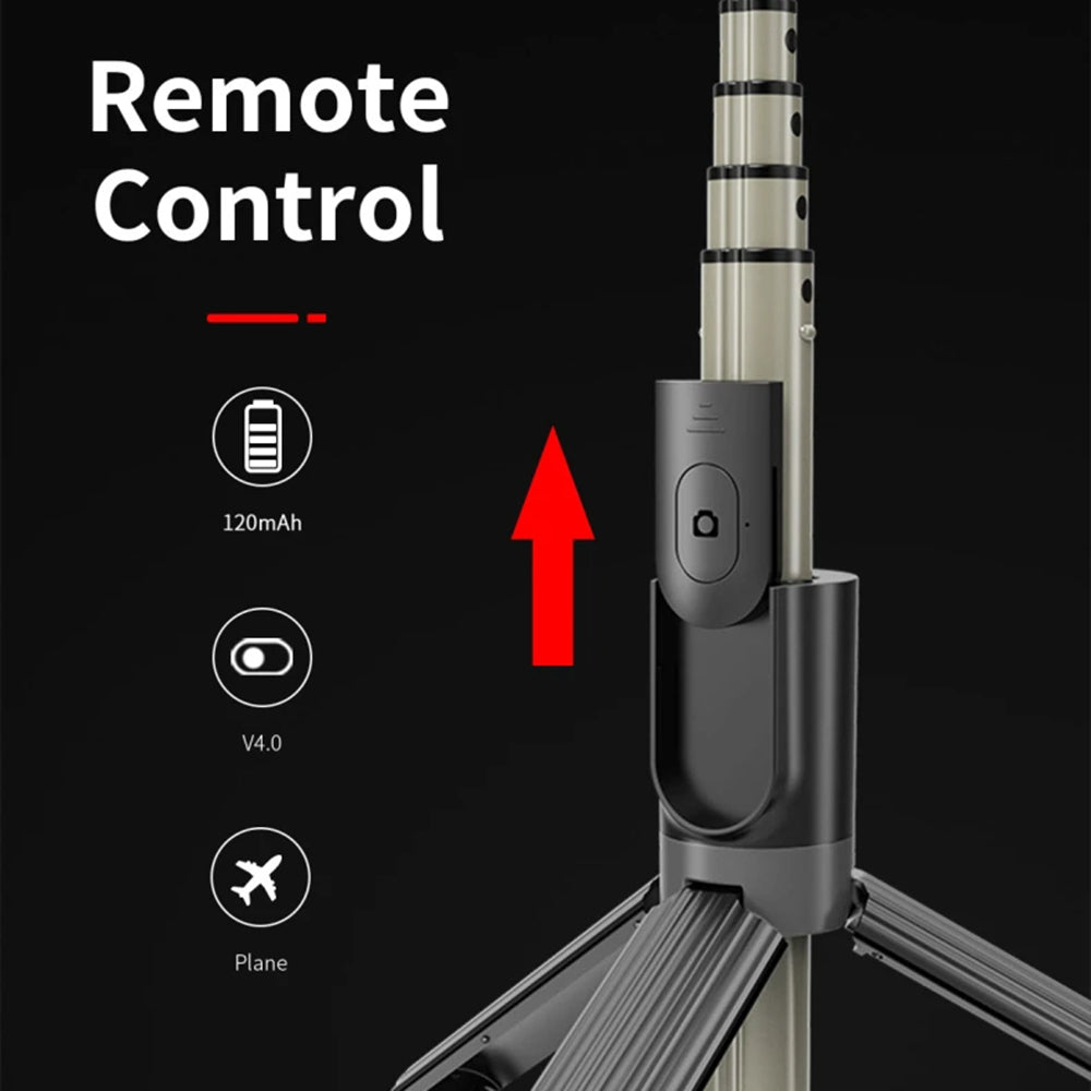 Selfie Stick Bluetooth Techsuit L07, Παγκόσμιος, Μαύρο