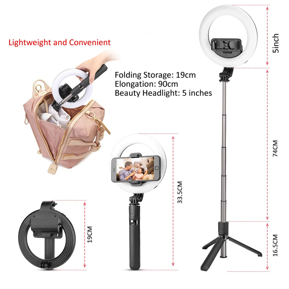 Selfie Stick Bluetooth Techsuit L07, Παγκόσμιος, Μαύρο