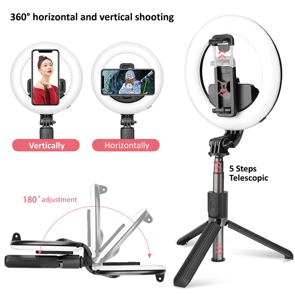 Selfie Stick Bluetooth Techsuit L07, Παγκόσμιος, Μαύρο