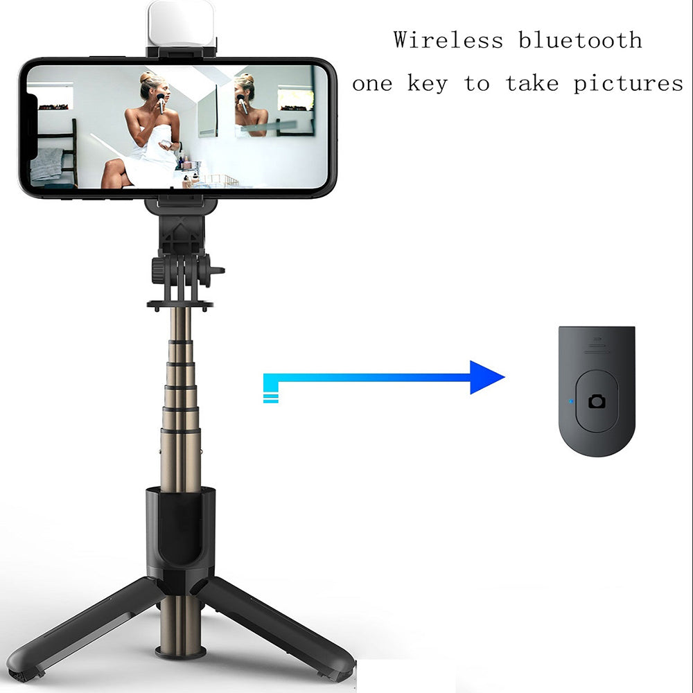 Selfie Stick Bluetooth Techsuit L11s, Παγκόσμιος, Μαύρο