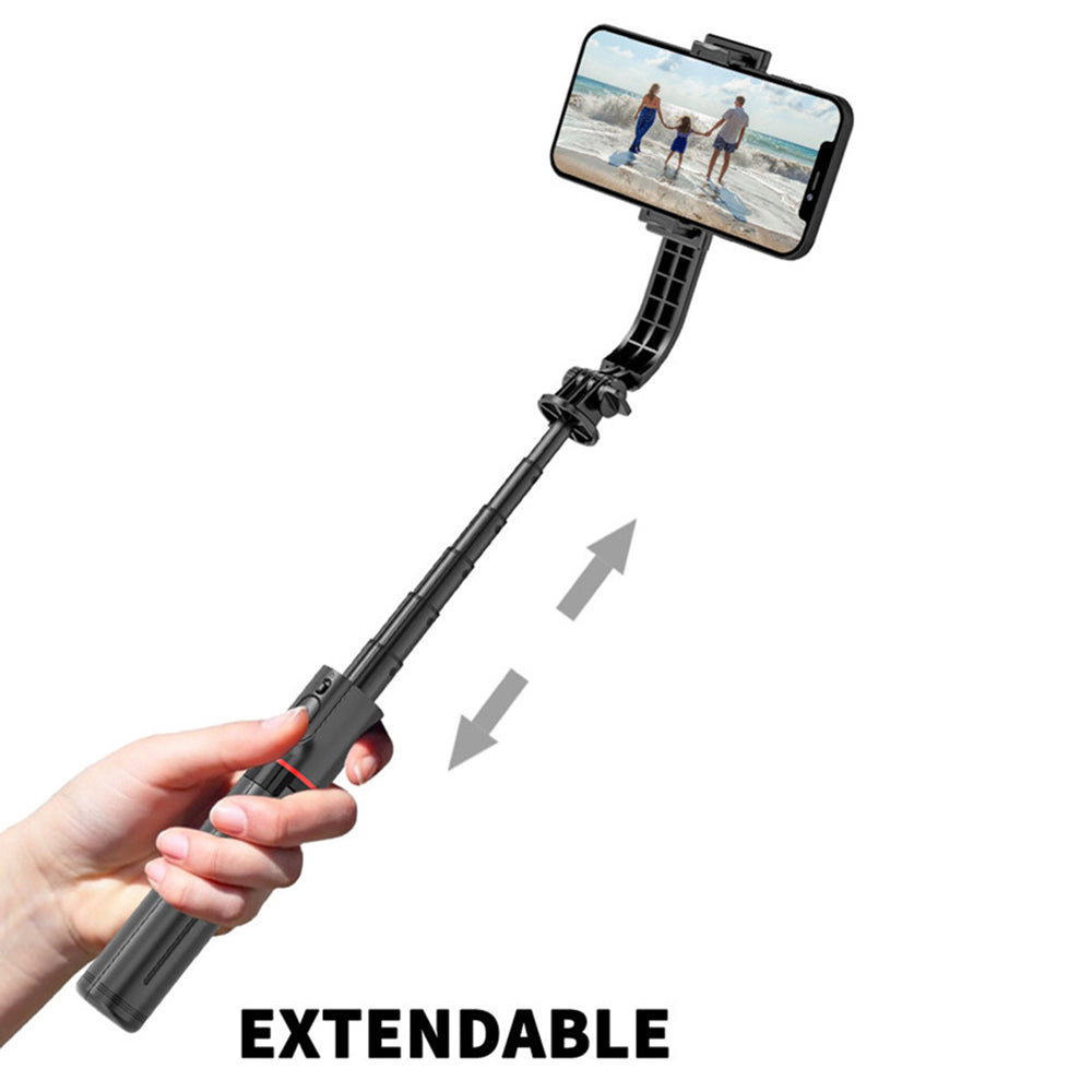 Selfie Stick Bluetooth Techsuit L12, Παγκόσμιος, Μαύρο