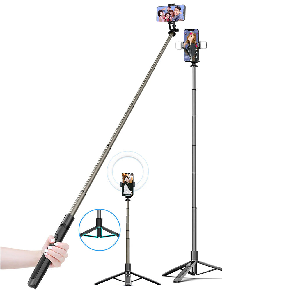 Selfie Stick Bluetooth Techsuit Q06, Παγκόσμιος, Μαύρο