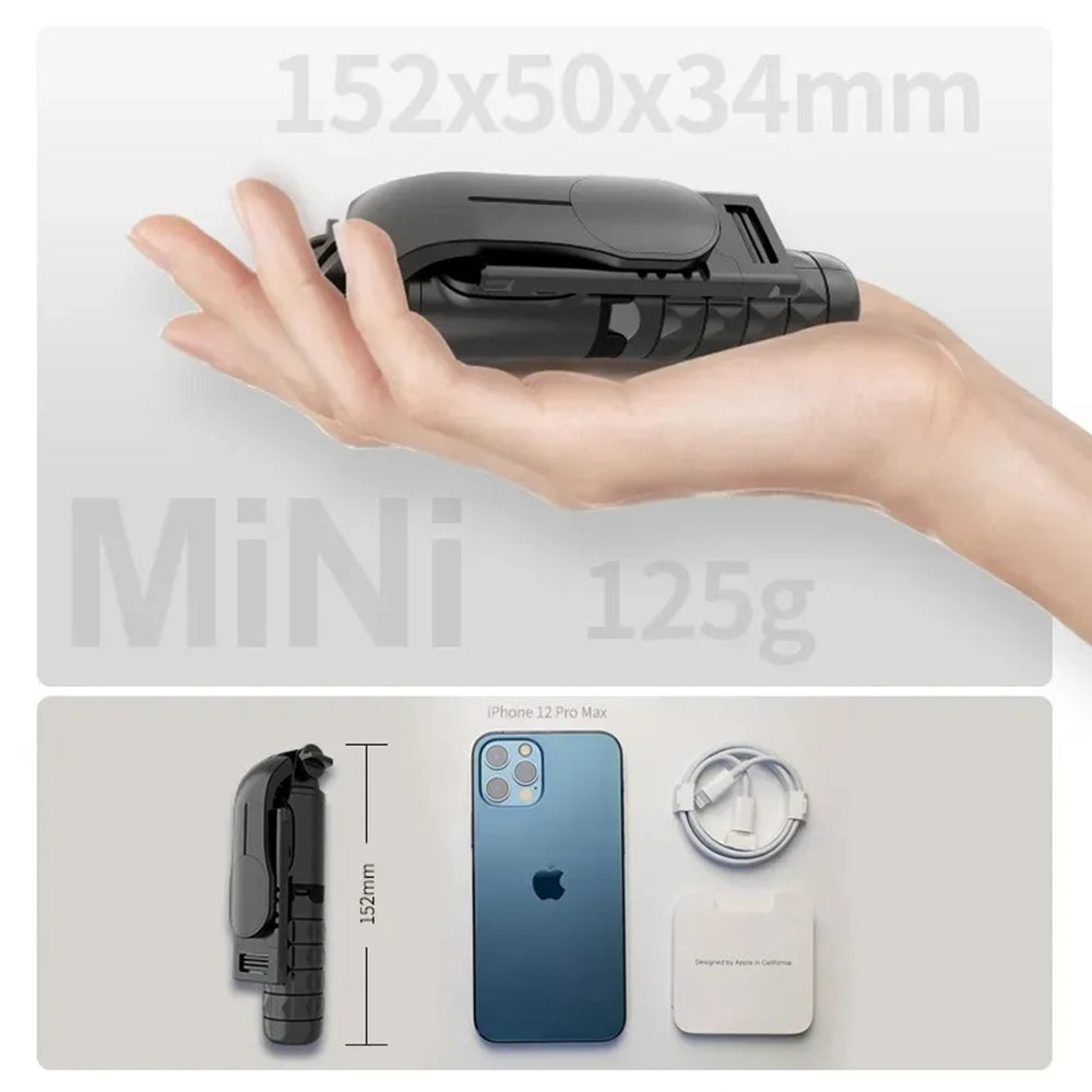 Selfie Stick Bluetooth Techsuit Q10, Παγκόσμιος, Μαύρο