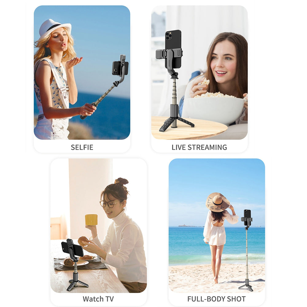 Selfie Stick Bluetooth Techsuit Q10s, Universal, Μαύρο