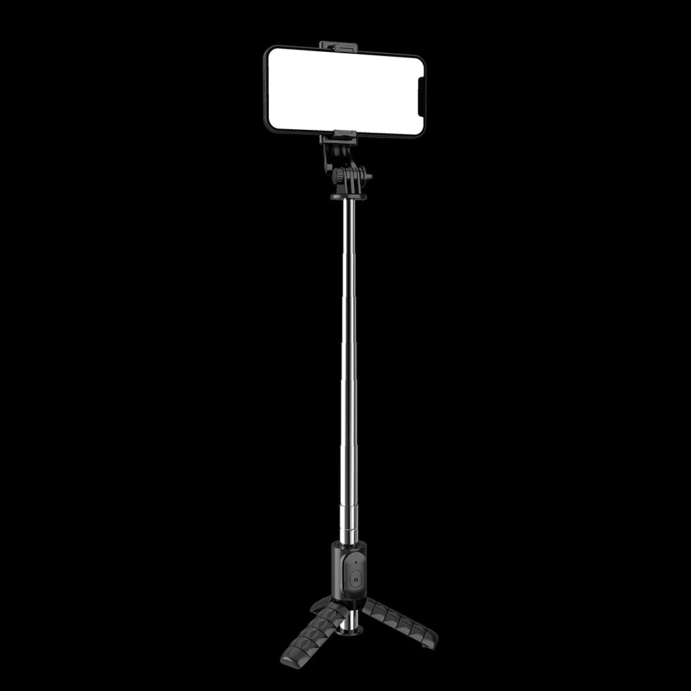 Selfie Stick Bluetooth Techsuit Q11, Παγκόσμιος, Μαύρο