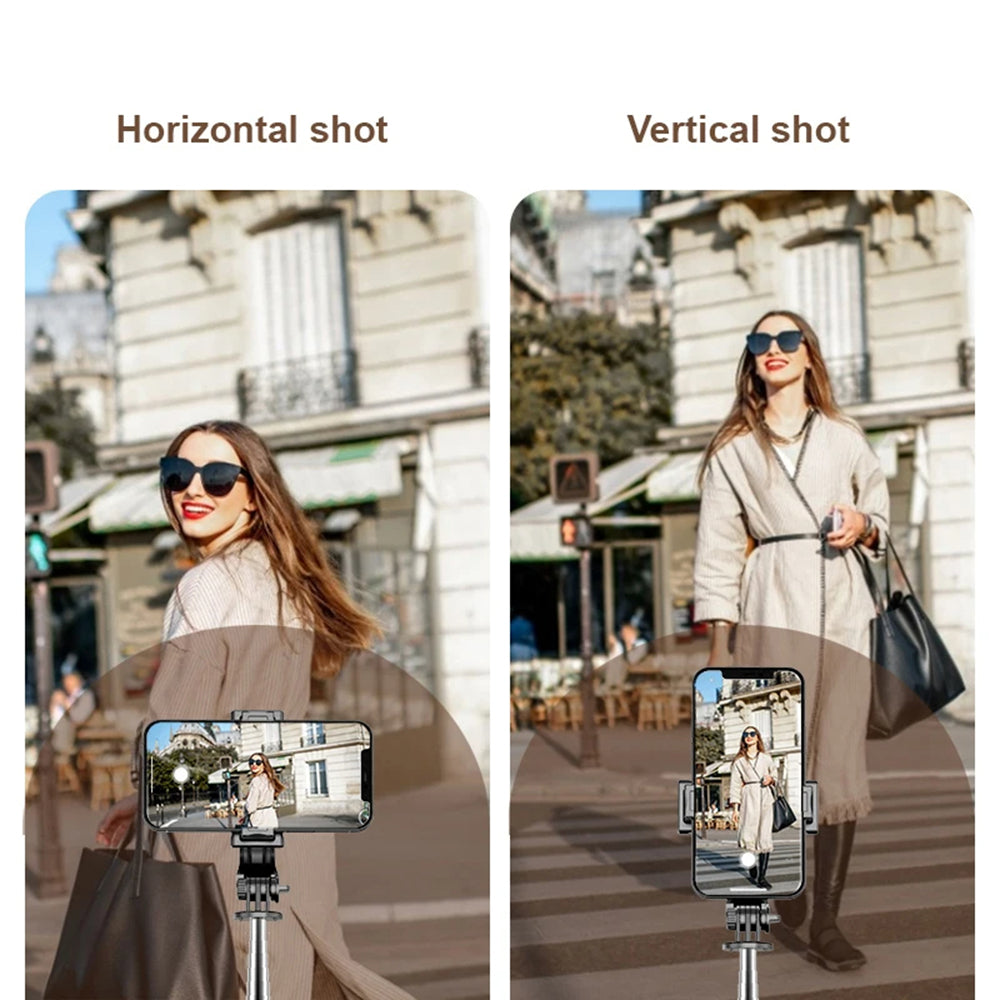 Selfie Stick Bluetooth Techsuit Q11s, Παγκόσμιος, Μαύρο